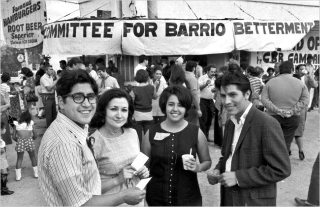 Rosie Castro (second from right), as a Raza Unida candidate for City Council in 1971.