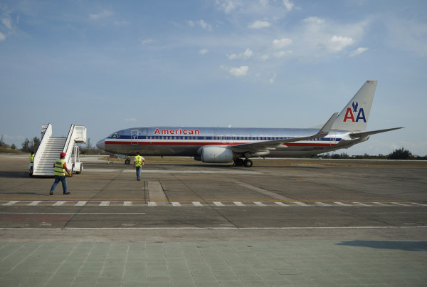 American Airlines Waiting for Takeoff to Cuba