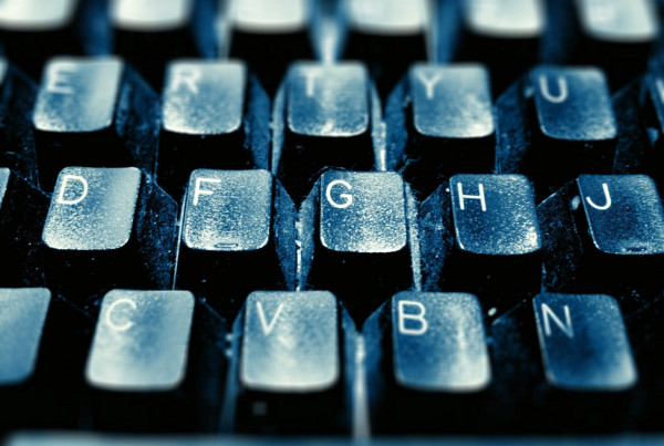 closeup, angled shot of a portion of a computer keyboard