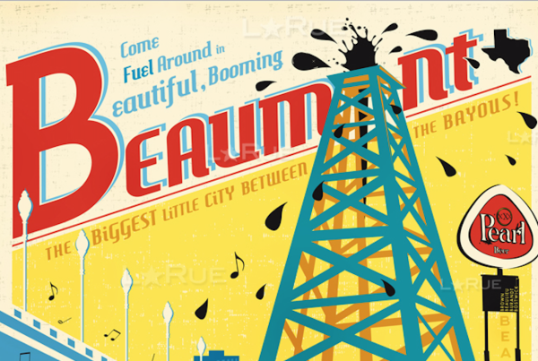 Check Out These Vintage-Style Posters for Small Town Texas