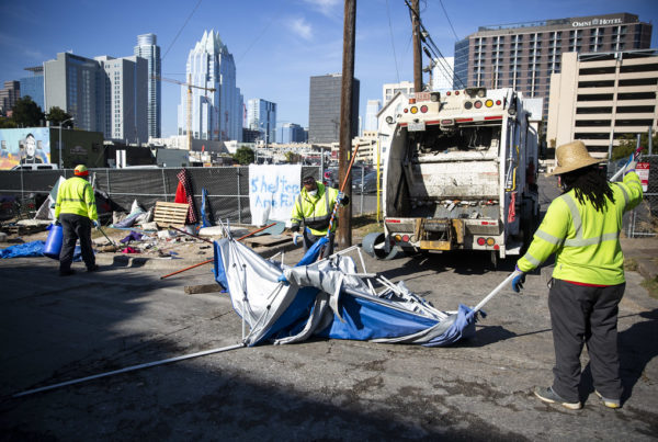 Greg Abbott Promises Temporary Homeless Shelter After Austin Cleanup