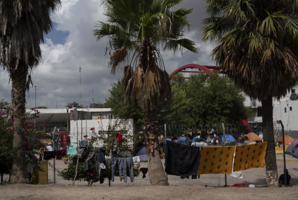 Mexican Official Tries To Move Asylum-Seekers Stuck In Tent Camps