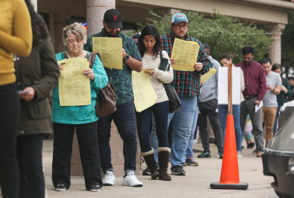 Texas Voters Encounter Long Lines And A Few Equipment Problems On Super Tuesday