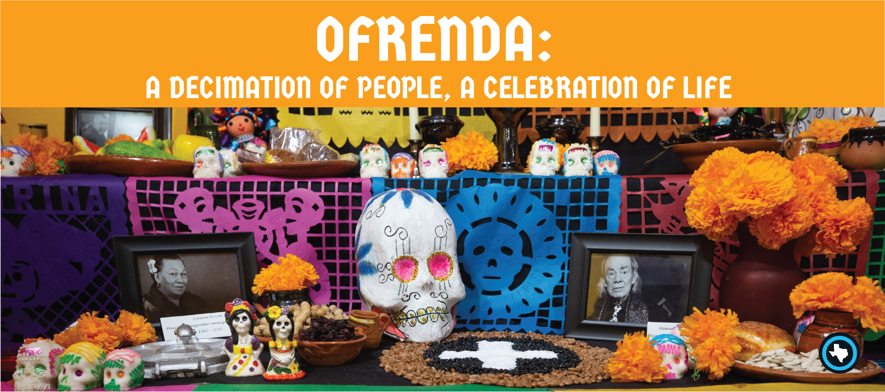 ofrenda special show banner with a montage of images from the show