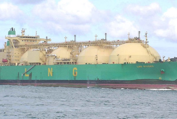a ship transporting liquefied natural gas