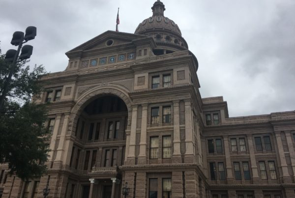 the front of the texas capitol