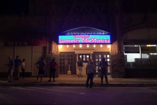 The marquee for Summer Mummers