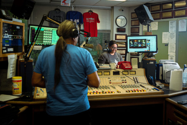 Inside the studio at KNON, Dallas’ Indigenous radio station
