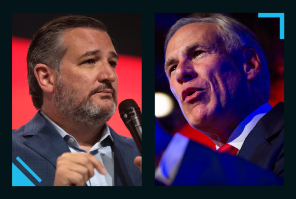 File photos of Sen. Ted Cruz and Gov. Greg Abbott, photographed speaking at Repoublican events.