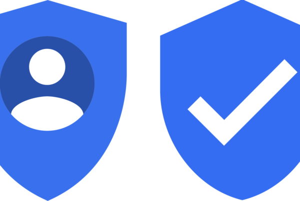 Google icons representing an account and verification