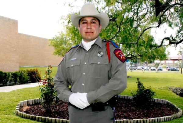 LeRoy Torres poses outdoors in his Texas Department of Public Safety uniform