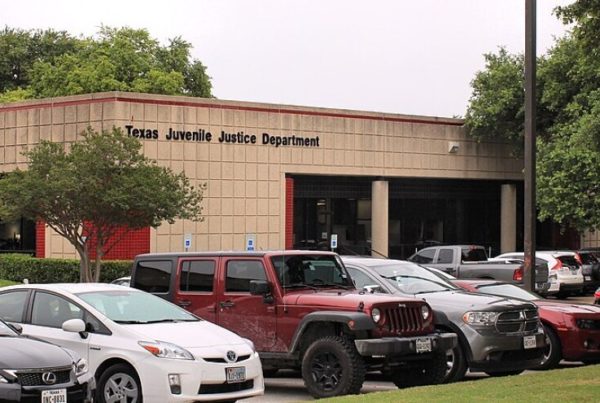 An exterior shot of the Texas Juvenile Justice Department headquarters building