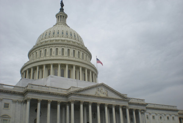 An exterior view of the U.S. Capitol building