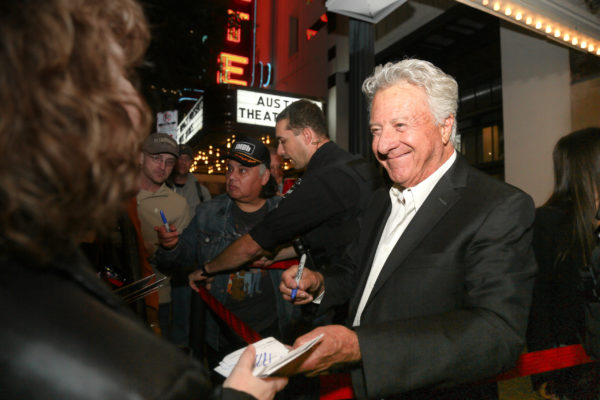 Dustin Hoffman greeting fans.
