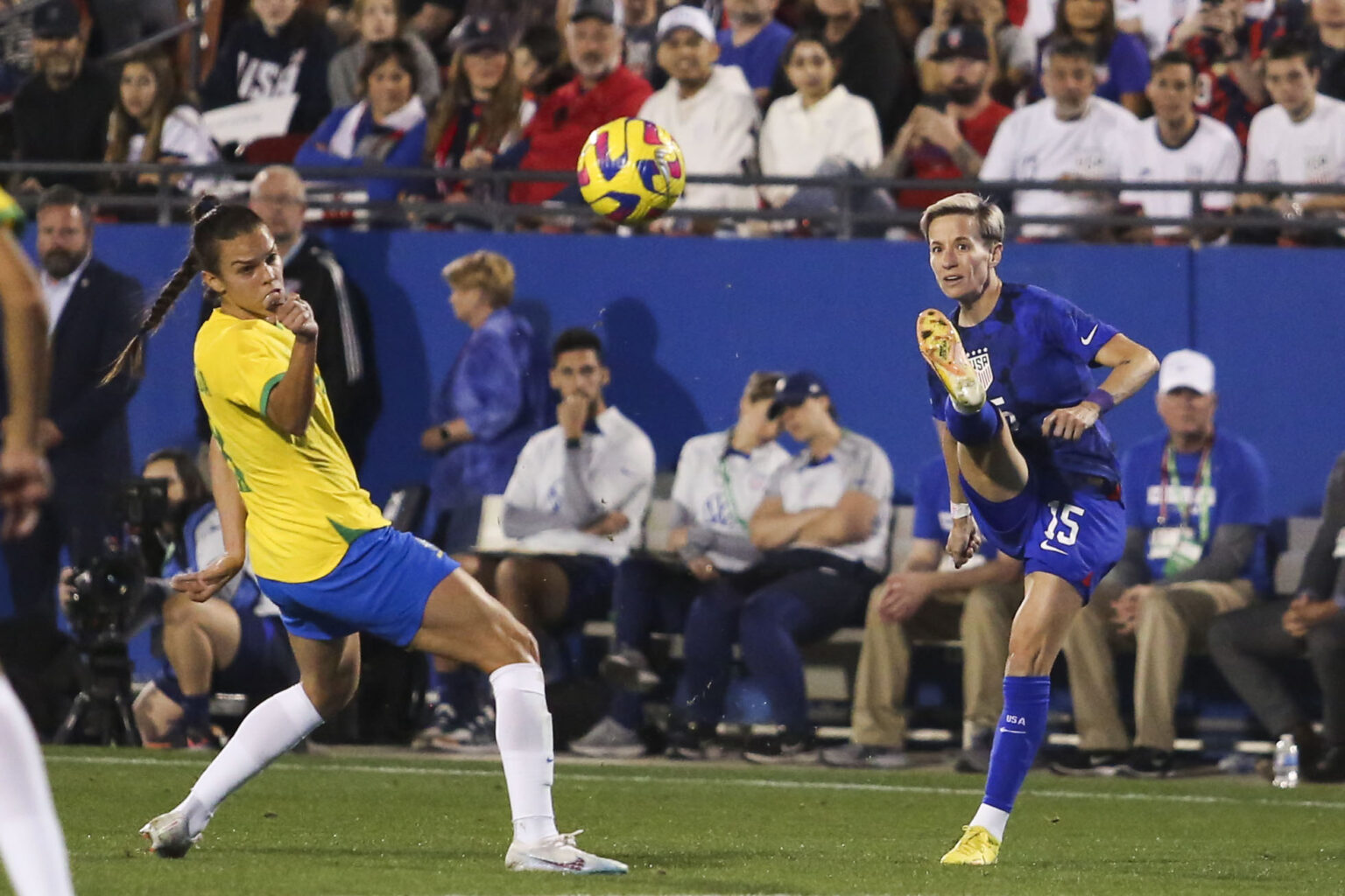 ‘We get to get noticed’ Women’s soccer fans turn out in droves for
