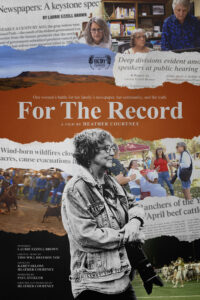 a poster for the film "For The Record" shows a collage of newspaper clippings and other images