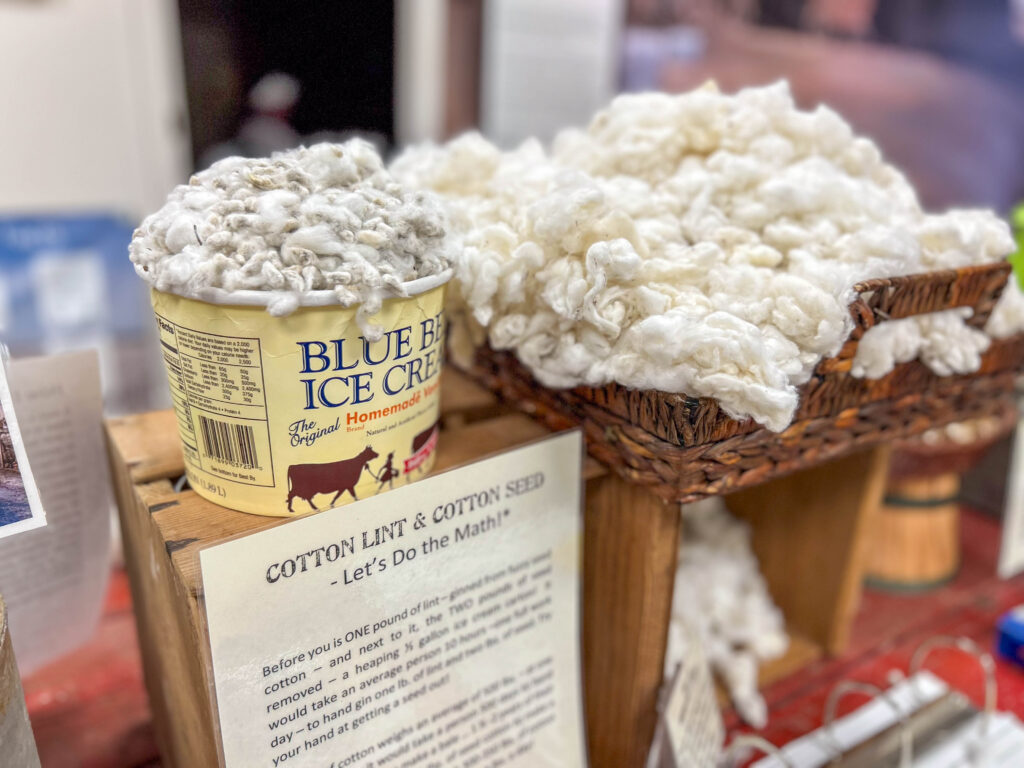 This cotton gin has stood for over 100 years. The connected museum