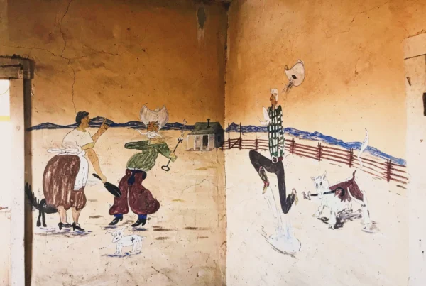 Near Marfa, a secret desert adobe hides paintings from the past